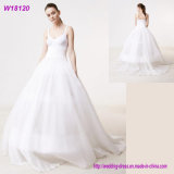 Beautiful Long Chiffon Applique Designed High Quality Wedding Dress