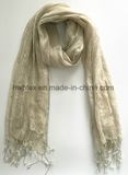 2017 Classic Natural Fashion Lady Linen Shawl / Scarf (HL369)