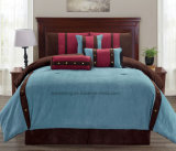Micro Suede Patchwork 7-Piece Comforter Bedding Set, Queen, King/Western
