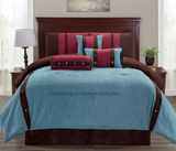 Micro Suede Patchwork 7-Piece Comforter Bedding Set, Queen, King/Western