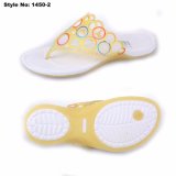 Woman Jelly Sandals, EVA Flip Flops with Funky PVC Upper