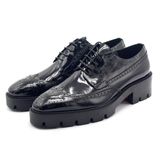 Men Cow Leather Fashion Lace up Dress Shoes