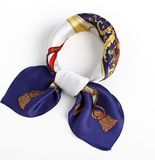 Women's Silk Satin Graphic Print Small Square Neck Scarf Neckchiefs