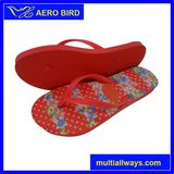 Ladies PE Footwear with Lovely Flower Print (15I079)