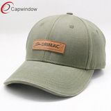 Wholesale Top Quality Leisure Baseball Cap with Leather Patch Logo