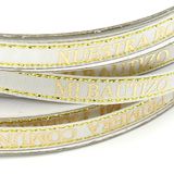 Custom Logo Foil Gold Flat Only One Face Satin Ribbon