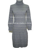 Fashion European Women Dress with Cable Knitting (L15-053)