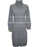 Fashion European Women Dress with Cable Knitting (L15-053)