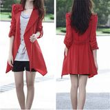 Korean Style Womens Elegant Casual Dust Coat Fast Shipping