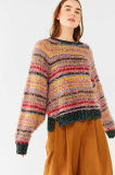 Colorful Nadine Sleeve Lace-up Sweater