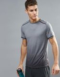 Men's Gym T-Shirt with Print in Grey