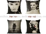 Custom Print Linen Bolster Pillow Cushion for Promotion