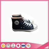 High Top Basic Style Black Canvas Vulcanized Shoes