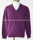 Men Knitted V Neck Long Sleeve Casual Pullover Sweater (M15-044)