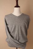 Men's V Neck Cashmere Grey Jumper