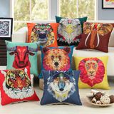High Quality Thick Cotton Linen Digital Print Throw Pillow Case Back Cushion Cover