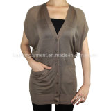 Women Knitted V Neck Cardigan with Buttons (11SS-105)
