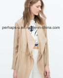 Ladies's Fashion and Leisure Trench Coat with Full-Sleeves