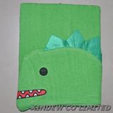Soft Cotton Terry Baby Hooded Towel with Embroidery.