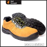 Low Cut Suede Leather Safety Shoe with PU Injection (SN5301)