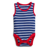 High Quality Striped Sleeveless Cute Baby Suit