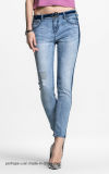 High Quality Fashion Pants Women Slim Cotton Patch Denim Jeans