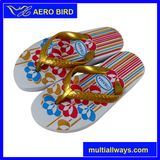 New Fashion Product Flowesr Print PE Slipper for Girl