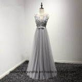 Elegant Crystal Beaded Lace A-Line Long Evening Dresses