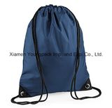 Personalized Navy Blue 210d Nylon Sports Gym Sack Drawstring Bag