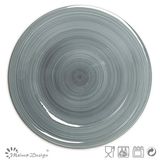 Grace Grey Handpainted Ceramic Salad Plate