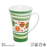 Beautiful Decal New Bone China Big Mouth Mug