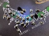 7*12mm Sew on Jet Black Stones Ab Crystal Garment Stones