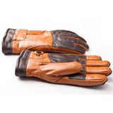 Men's Fashion Sheepskin Leather Motorcycle Driving Sports Gloves (YKY5189)