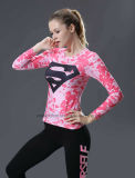 Wholesale Sports Fitness Compression Tops Clothing Ladies Yoga T Shirt