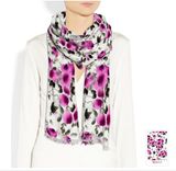 Water Color Flower Silk Scarf