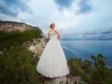 Amelie Rocky Cap Sleeve Pleated Tulle Bridal Wedding Dresses Cheap