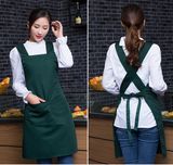 Women Supermarket Waiter Aprons with Pockets Restaurant Kitchen Cooking Nail Shop Art Work Apron Design Logo Customize