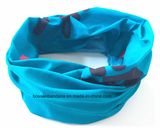 China Factory Produce Custom Logo Printed Microfiber Blue Seamless Multifunctional Scarf