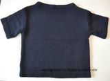 Short Sleeve Pure Color Knit Pullover Sweater for Babies