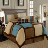 China Manufacturer Patchwork Quilt Set Microsuede Bedding Set