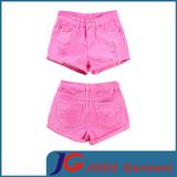 Women Hot Pink Denim Shorts (JC6059)
