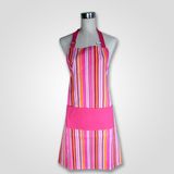 Machine Washable Chefs Professional Stripe Pattern Apron with Pocket