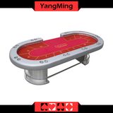 Luxury Texas Holdem Poker Table 10 Players Use Custom Design Dye Sublimatio Pokertable with Dealer Position (YM-TB016)