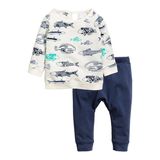 Kids Boys Clothing Sets 2 Pieces Toddler Cotton Long Sleeve T-Shirt & Pants 2-7t