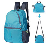 Promotional Folding Water-Proof Polyester Double Shoulder Sport Backpack Bag