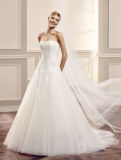 Sweetheart Ruffle Organza Wedding Gown Pleated Bridal Dresses