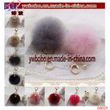 Promotional Items Rabbit Fur Keychain Pendant POM Keyring Promotional Products (G8029)