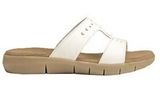 Keep Going White Faux Leather Casual Style Sandals