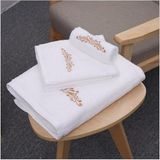 Promotional 100% Bath Towel White 100% Cotton Hotel Beach Towel