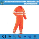 Orange Reflective Tape Anti Static Safety Uniforms Hi Vis Workwear